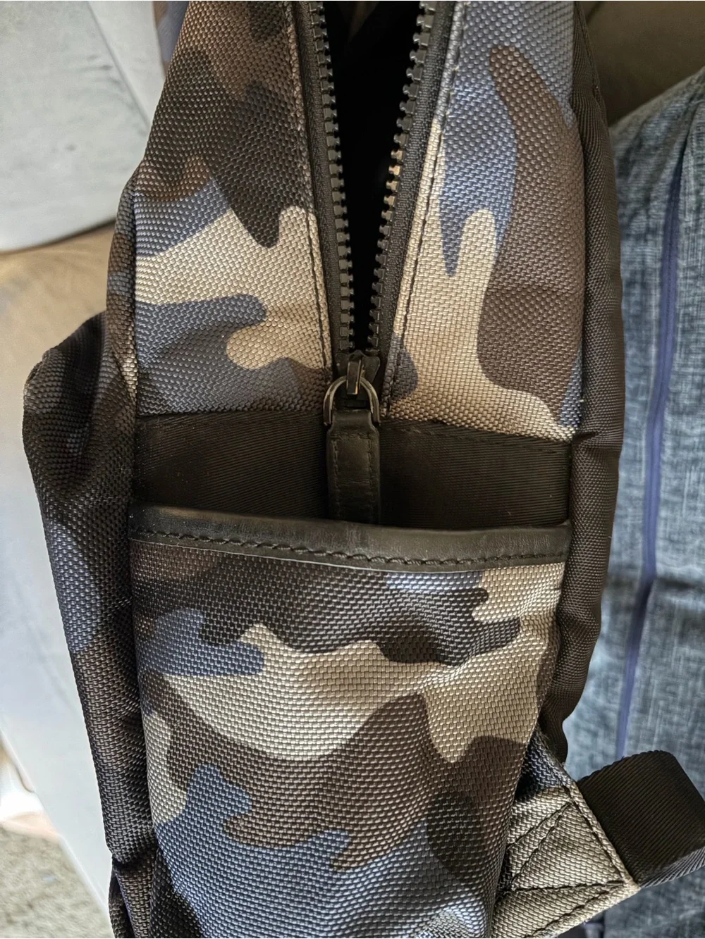 Michael Kors Men's Navy Gray Camo Backpack